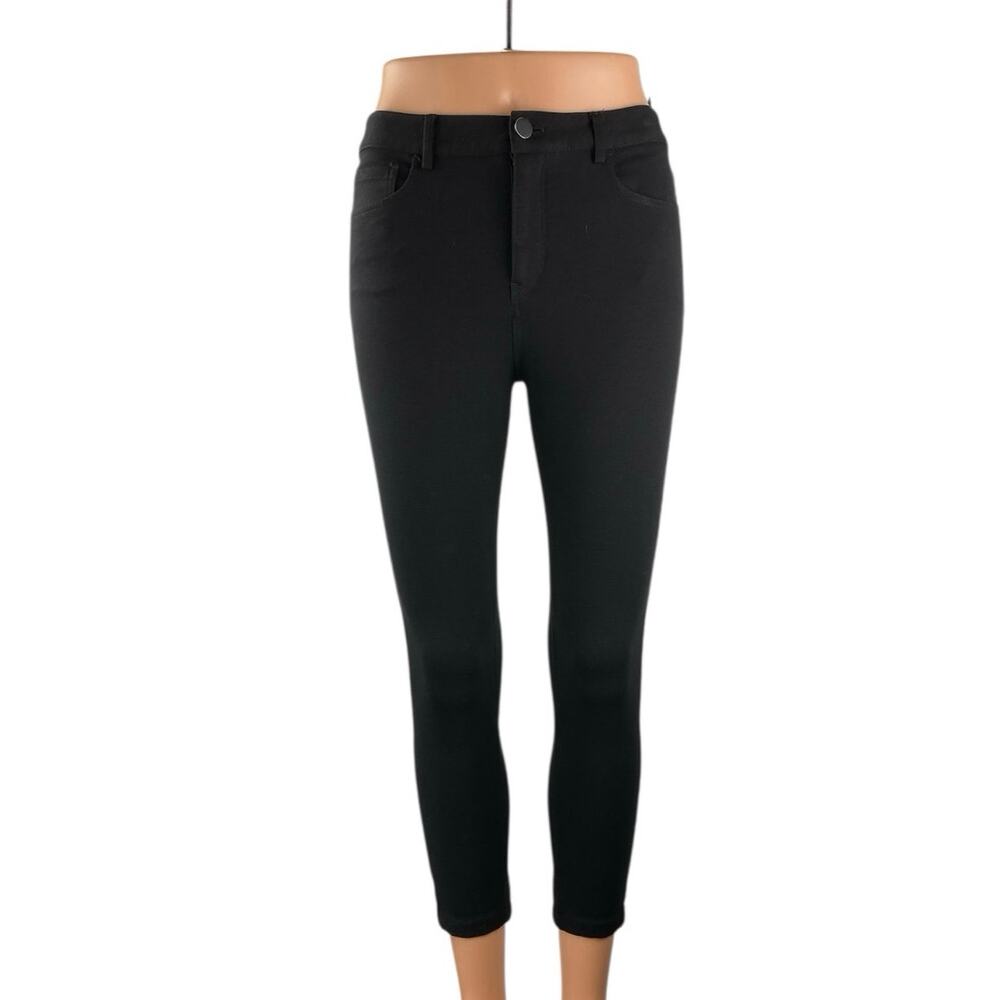 Theory Women's Black Mid Rise Skinny Slim Cropped Trousers Casual Pants Size 0